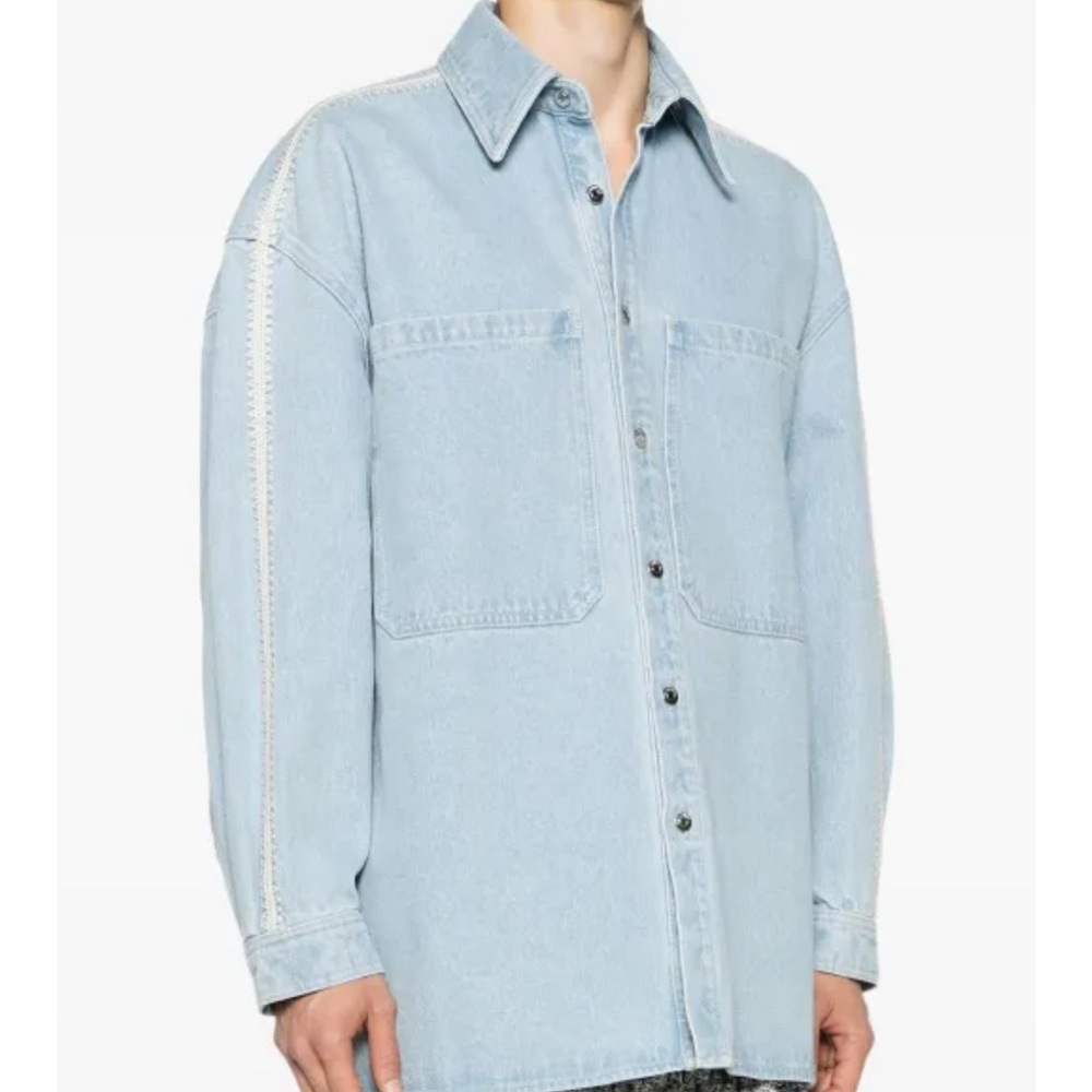 Nanushka Unisex Light Blue Denim Jacket